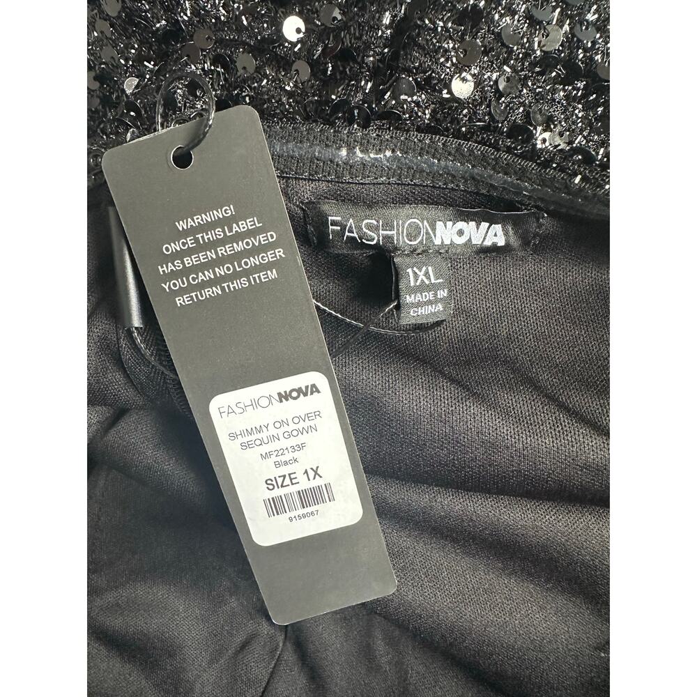 Black Sequin Dress with Feathers - Picture 11 of 13